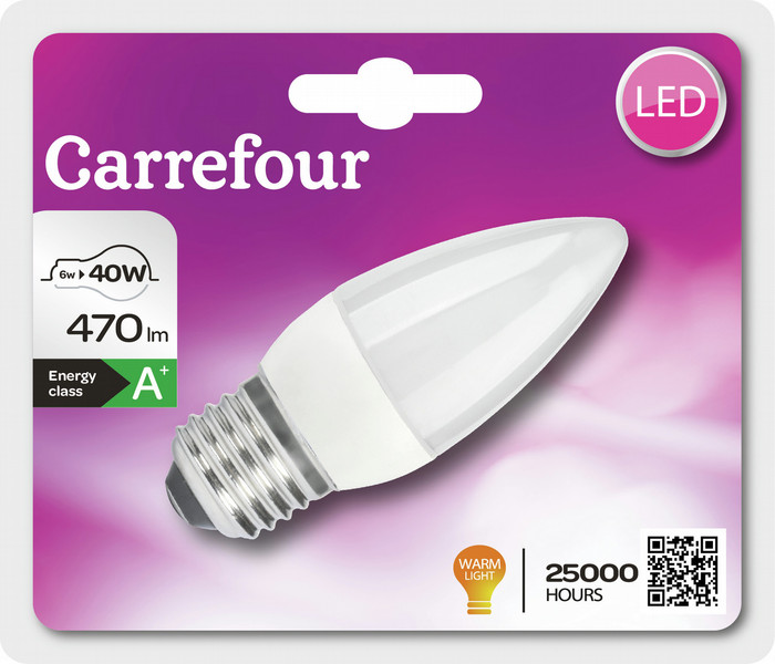 Carrefour 273LB6E27CO3V5 6W E27 A+ warmweiß energy-saving lamp