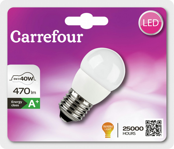 Carrefour 273LMG6E27CO3V5 6W E27 A+ warmweiß energy-saving lamp