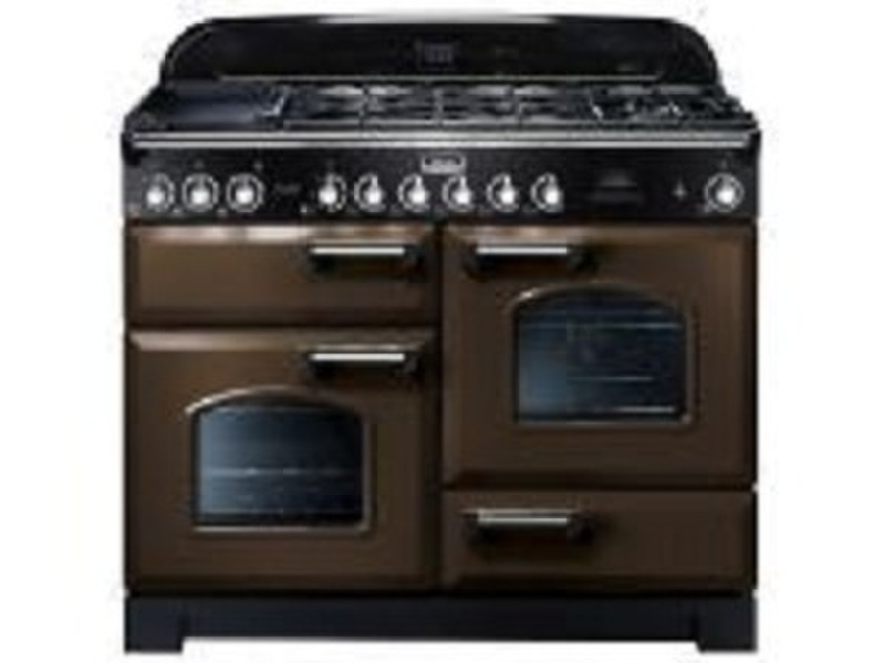 Falcon Classic Deluxe 110 Freestanding Gas hob A Chocolate,Chrome