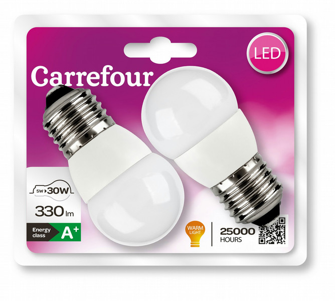 Carrefour 273LMG5E27CO3V52P 5Вт E27 A+ energy-saving lamp