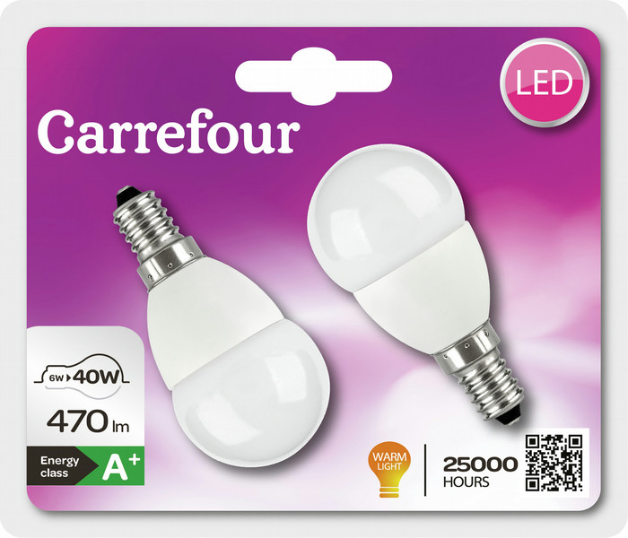 Carrefour LED MGL 6W E14 470LM COA