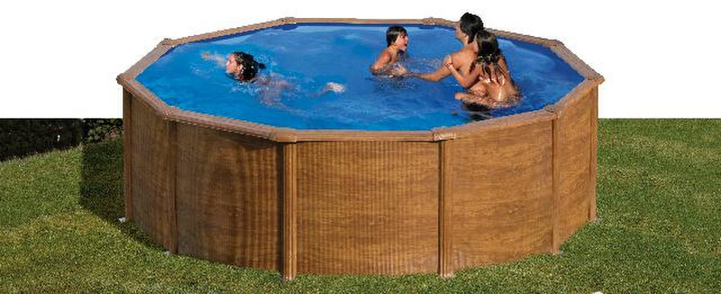 Gre KIT240WB Frame Round 4750L Wood above ground pool