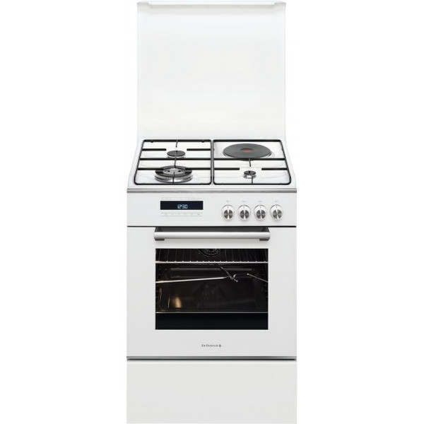 De Dietrich DCM1540W Freestanding Combi hob A White cooker