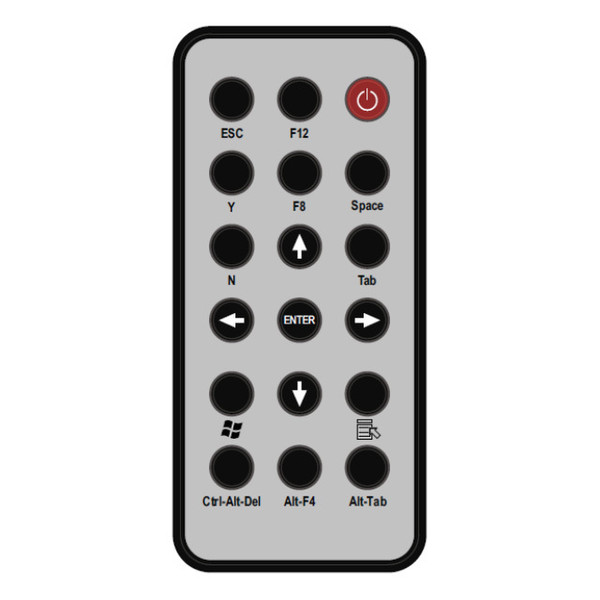 Aopen 60.DES10.0010 IR Wireless Press buttons Black,Silver remote control