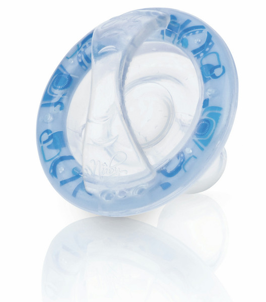 Nuby Natural Flex Classic baby pacifier Orthodontic Silicone Blue,Transparent