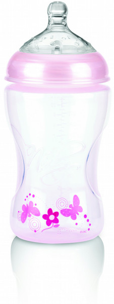 Nuby NT68010DUFRGEITSPEN 330мл Полипропилен (ПП) Розовый, Прозрачный бутылочка для кормления