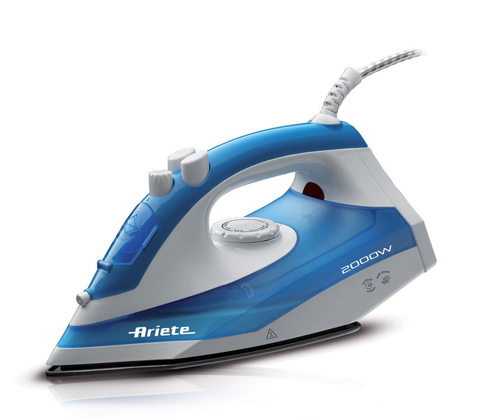 Ariete 6234 Dry & Steam iron Teflon soleplate 2000W Blau, Weiß