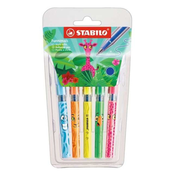 Stabilo MINI Funnimals Stick ballpoint pen Blue 5pc(s)