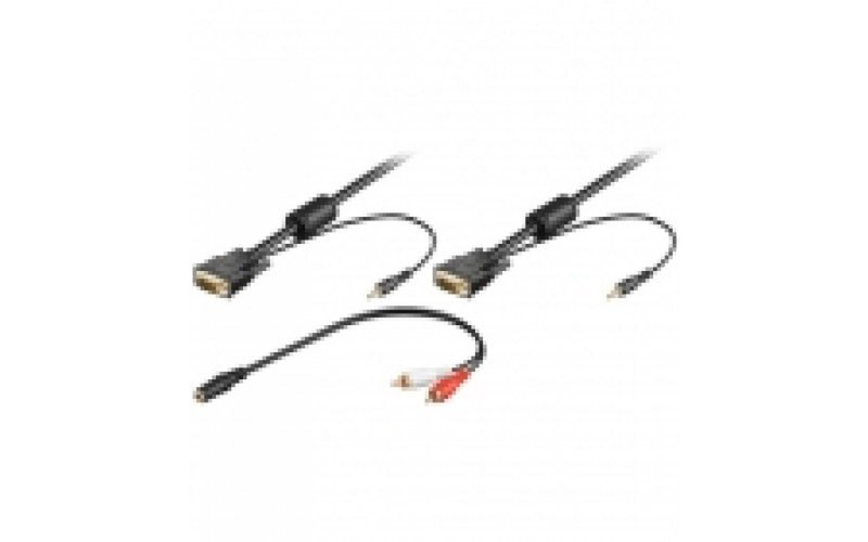 Mercodan 248080 10m VGA (D-Sub) + 3.5mm VGA (D-Sub) + 3.5mm Schwarz VGA-Kabel