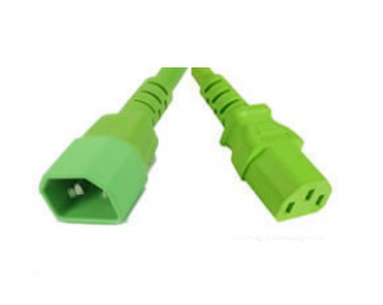 Mercodan 4646025 0.3м Разъем C14 Разъем C13 Зеленый кабель питания