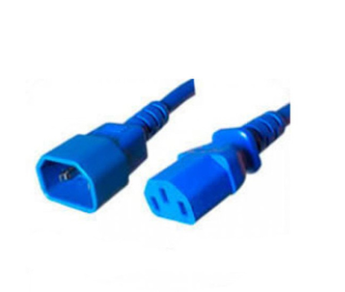 Mercodan 4646029 0.3m C14-Koppler C13-Koppler Blau Stromkabel