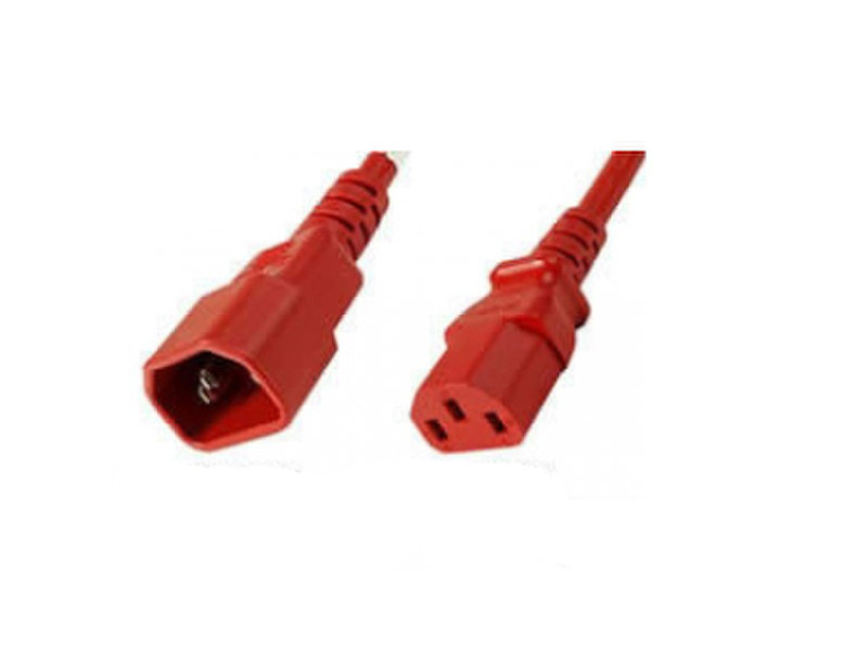 Mercodan 4646053 1.5m C14 coupler C13 coupler Red power cable
