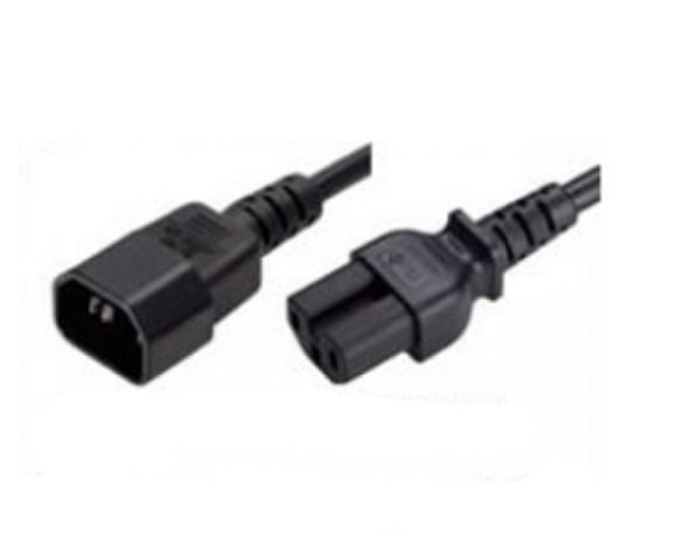 Mercodan 4646068 2m C14 coupler C15 coupler Black power cable