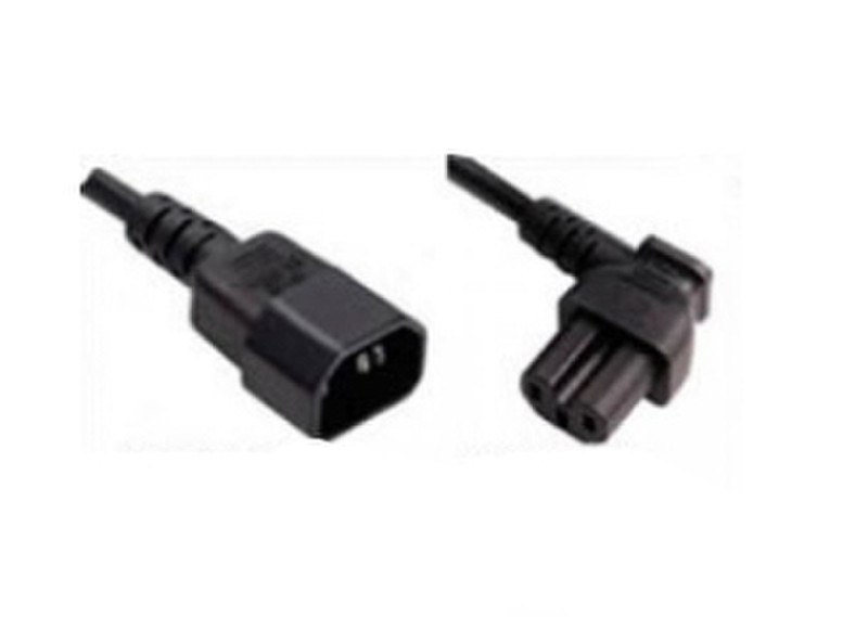 Mercodan 4646069 0.9m C14 coupler C15 coupler Black power cable