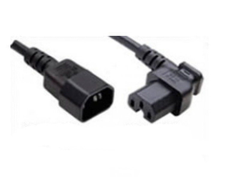 Mercodan 4646071 0.9m C14 coupler C15 coupler Black power cable