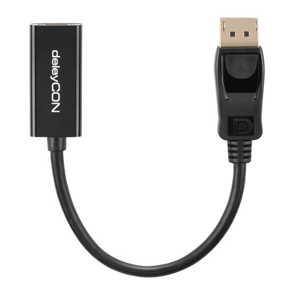 deleyCON MK-MK1035 0.15м DisplayPort HDMI Черный адаптер для видео кабеля