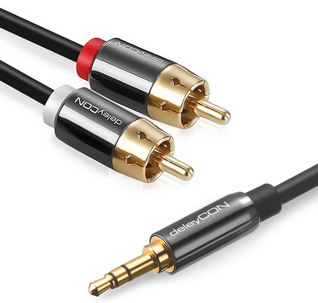 deleyCON 12.5m 3.5mm - 2 x RCA m/m 12.5m 3.5mm 2 x RCA Black