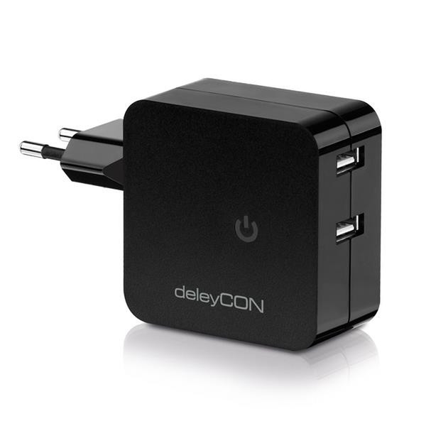 deleyCON MK-MK767 Indoor Black mobile device charger