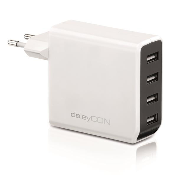 deleyCON MK-MK776 Indoor Black,Silver mobile device charger