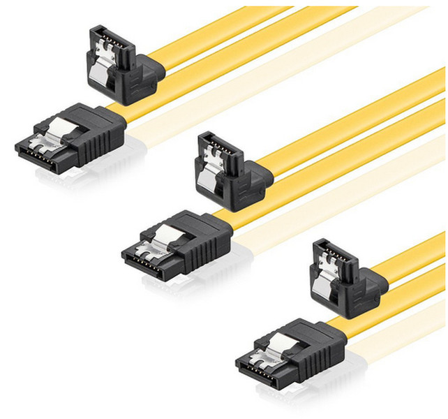 deleyCON 3x 0.5m SATA III m/m 0.5м SATA III 7-pin SATA III 7-pin Желтый кабель SATA