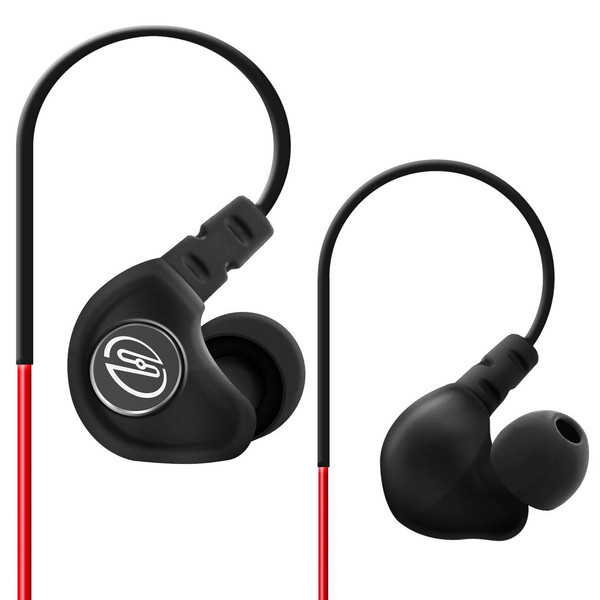 deleyCON SOUNDSTERS S19 Intraaural Ear-hook,In-ear Black,Red