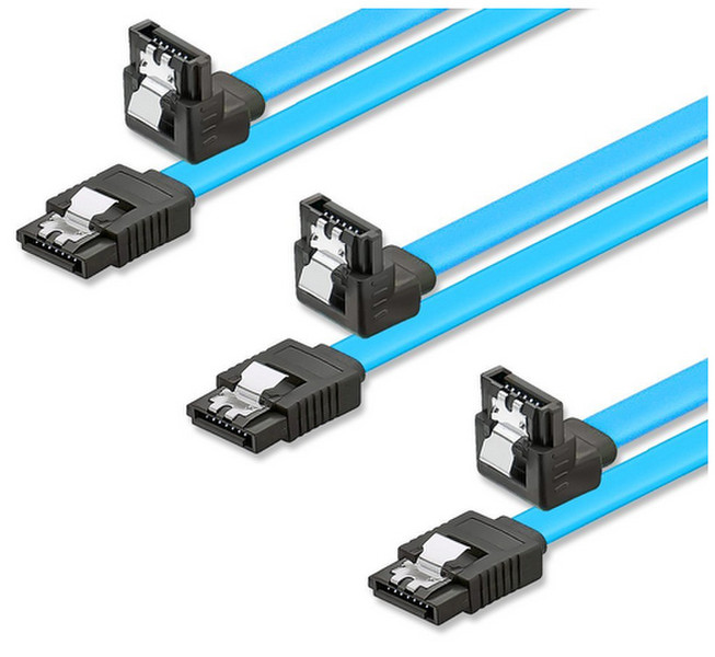 deleyCON 3x 0.5m SATA III m/m 0.5м SATA III 7-pin SATA III 7-pin Синий кабель SATA