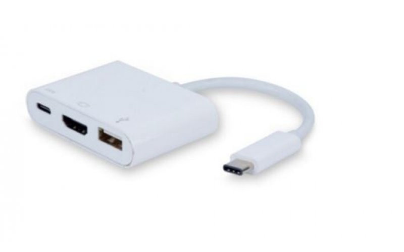 Mercodan 866062 USB 3.0 (3.1 Gen 1) Type-C Weiß Schnittstellenhub
