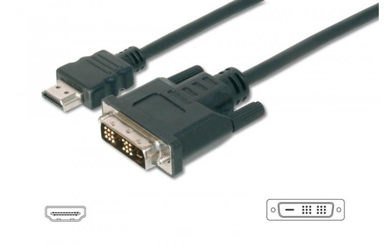 Mercodan 931631 1m HDMI DVI Black