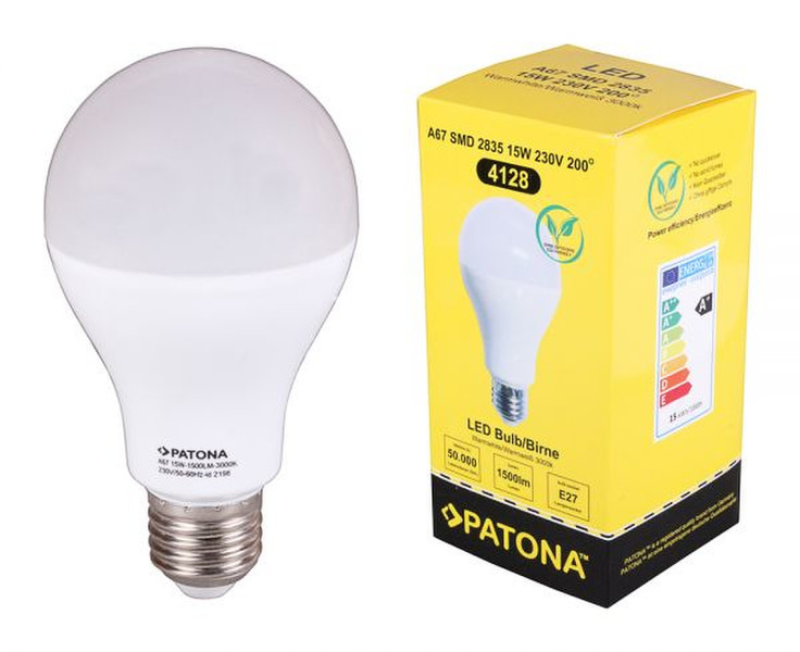 PATONA 4128 15W E27 A+ warmweiß LED-Lampe