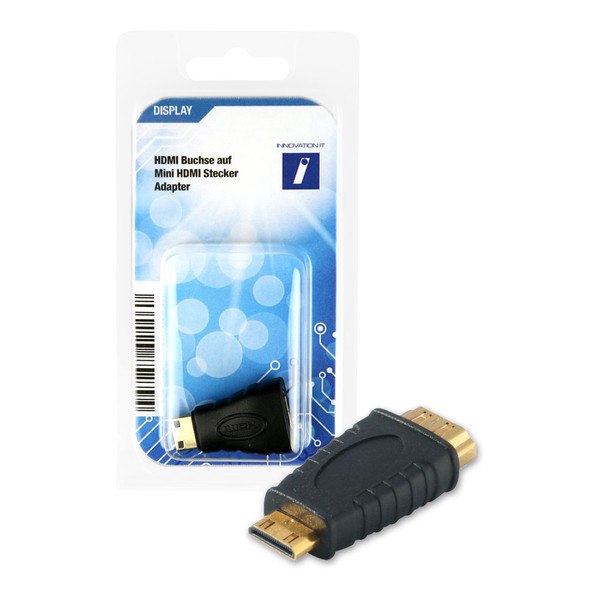 Innovation IT 1A 602056 DISPLAY HDMI Mini-HDMI Черный, Золотой адаптер для видео кабеля