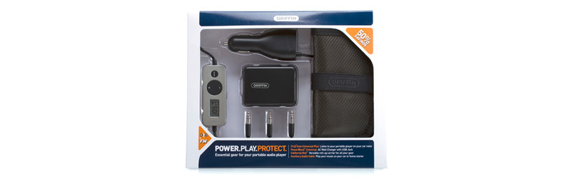 Griffin Power.Play.Protect Pack Черный адаптер питания / инвертор