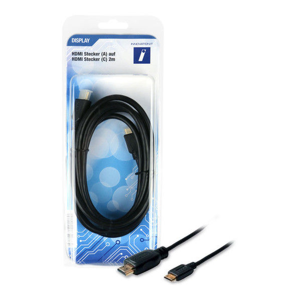 Innovation IT 4A 501070 DISPLAY 2m HDMI Mini-HDMI Black HDMI cable