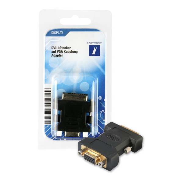 Innovation IT 1A 35406 DISPLAY DVI-I VGA (D-Sub) Schwarz Videokabel-Adapter