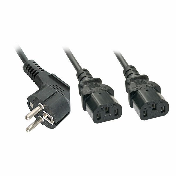 Lindy 30048 CEE7/14 Schuko Black power cable