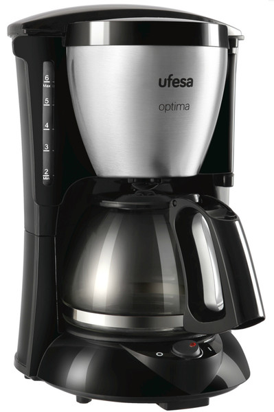Ufesa CG 7214 Drip coffee maker 1L 6cups Black,Stainless steel