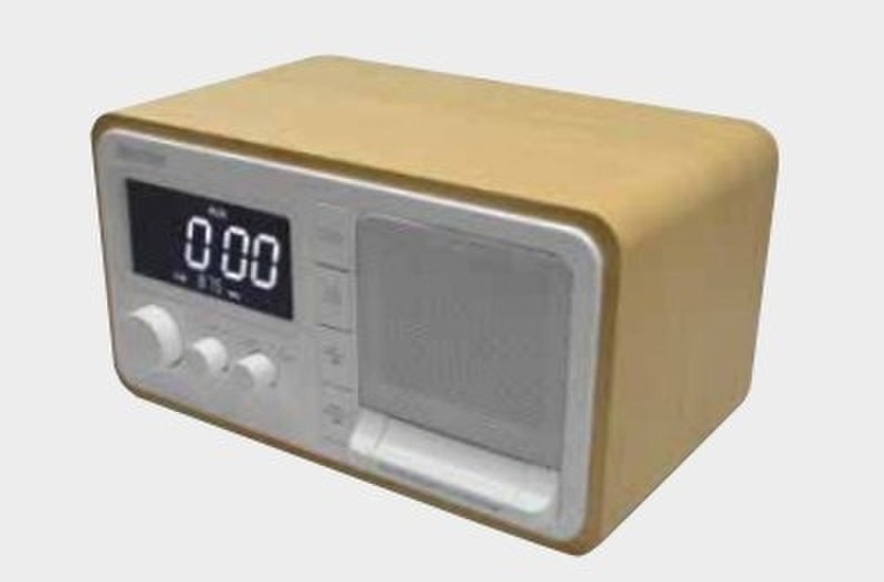 Daewoo DRP-133 Часы Цифровой Серый, Деревянный радиоприемник
