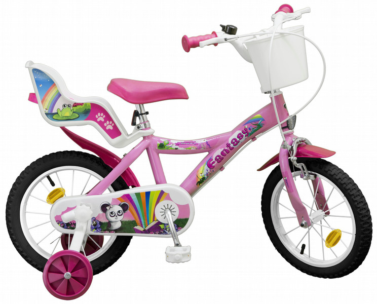 Carrefour 503 Mädchen Stadt 14Zoll Stahl Mehrfarben, Weiß Fahrrad
