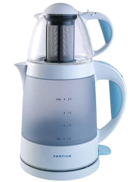 Profilo CM4000 1.9л 1785Вт Синий, Прозрачный электрический чайник