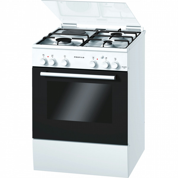 Profilo FRS3010ETL Freistehend Combi hob A Schwarz, Weiß Küchenherd