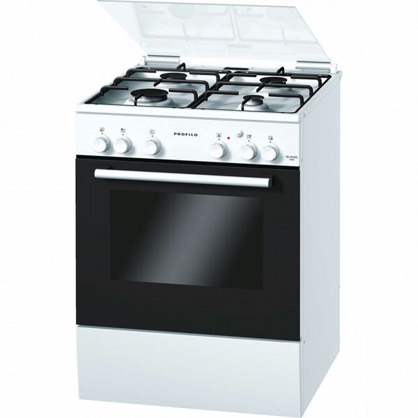 Profilo FRS3010GTL Freistehend Gas hob A Schwarz, Weiß Küchenherd