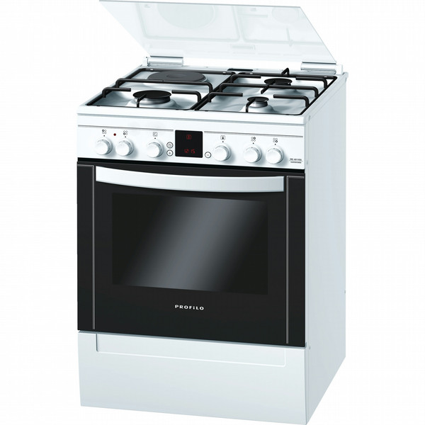 Profilo FRS4011ESL Отдельностоящий Combi hob A Черный, Белый кухонная плита