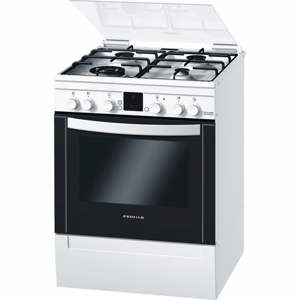 Profilo FRS4011WML Отдельностоящий Gas hob A Черный, Белый кухонная плита