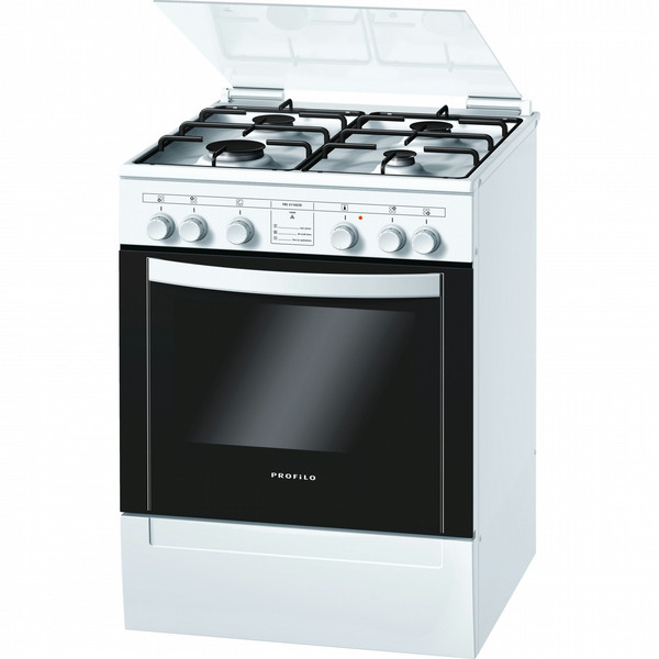 Profilo FRS4110GTD Freistehend Gas hob A Schwarz, Weiß Küchenherd