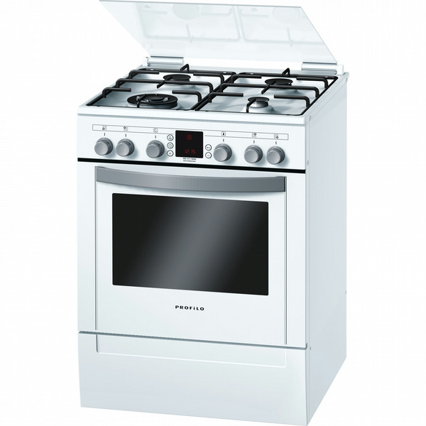 Profilo FRS4111WML Freistehend Gas hob A Grau, Weiß Küchenherd