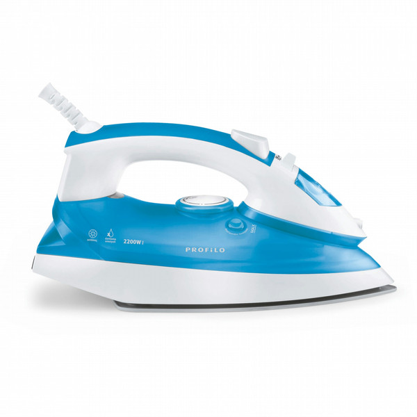 Profilo UTU7280 Steam iron Ceramic soleplate 2200W Blue,White iron