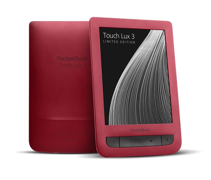 Pocketbook Touch Lux 3 ruby red 6" Сенсорный экран 4ГБ Wi-Fi Красный электронная книга