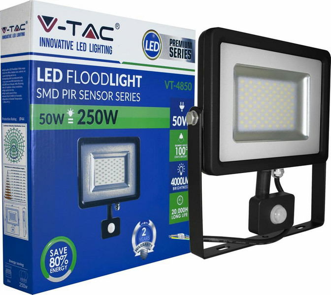 V-TAC LED-FL50-B-W-SMD-SEN Flutlicht