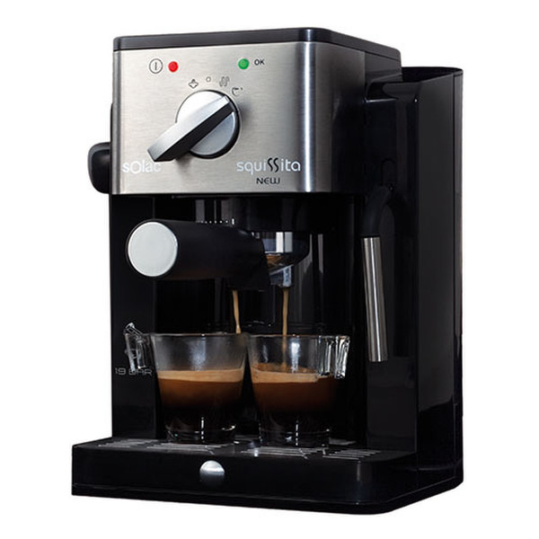 Solac CE4491 Espressomaschine 1.22l 2Tassen Schwarz Kaffeemaschine