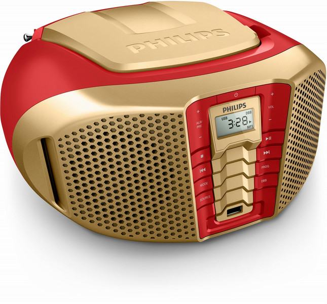 Philips PX3225IX/78 5W Gold,Red home audio set