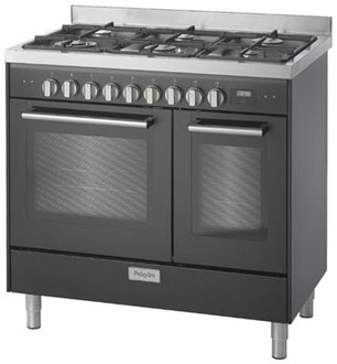 Pelgrim NF970MATA Freestanding Gas hob A Anthracite cooker